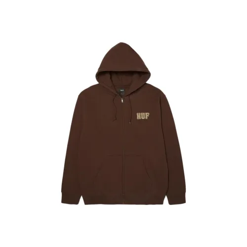 HUF совместный бренд Fw25 Classic Logo Full Zip Hoodie Свитшот Унисекс