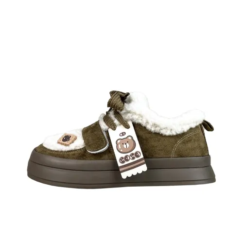 A M Скейтборд Кроссовки Низкие Какао Печенье Медвежонок Женские