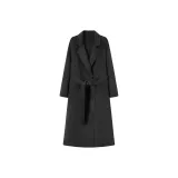 Пальто из кашемира угольно-серого цвета