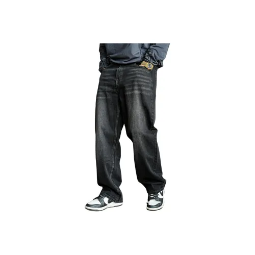 ZHANDASHUAI Черные Унисекс Джинсы