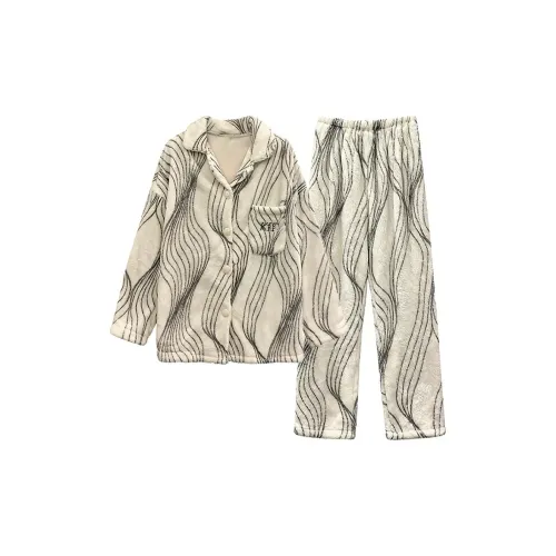 Dippanis Черный Кружевной Отделка Женские Пижамные Комплекты