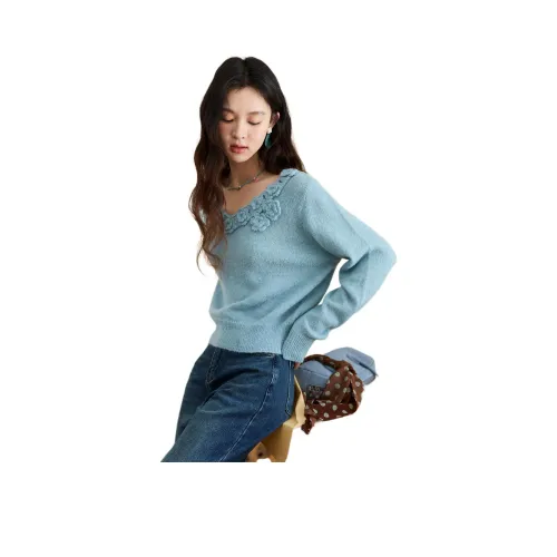 MISHOW Нежно-голубой Женский Свитер