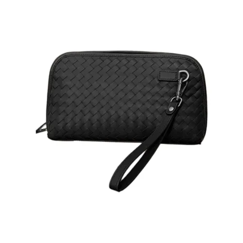 Bottega Veneta Клатч из коровьей кожи мужской черный