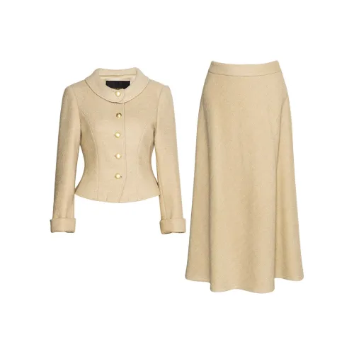 ROEYSHOUSE Светло-желтый женский комплект с юбкой