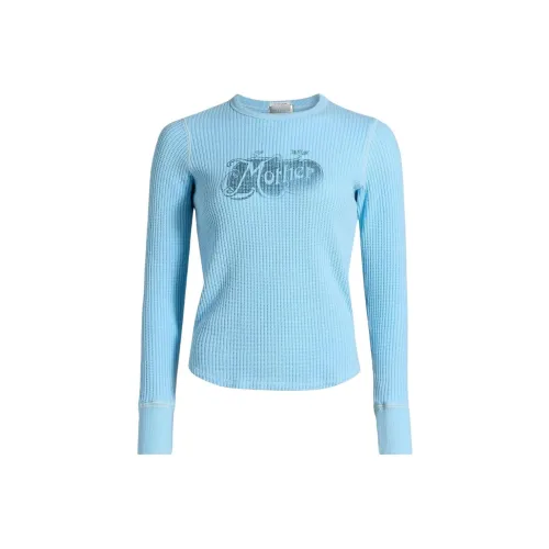 MOTHER Светло-синие женские футболки T