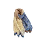 Голубой, бежевый, коричневый