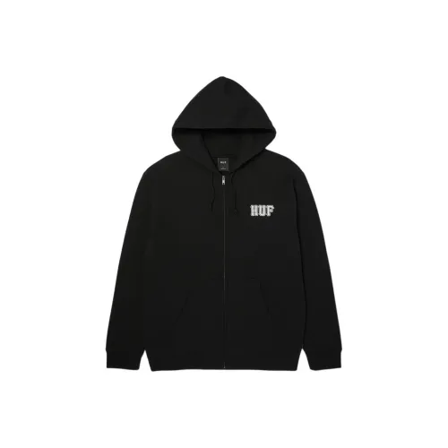 HUF совместный бренд Fw25 Classic Logo Full Zip Hoodie Свитшот Унисекс