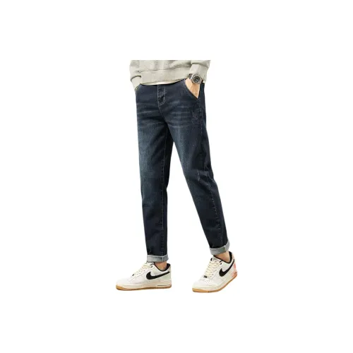 Tonlion Синий Серый Унисекс Джинсы