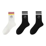 3 упаковки (Черный + Черный + Белый-Красный Желтый Полосы)