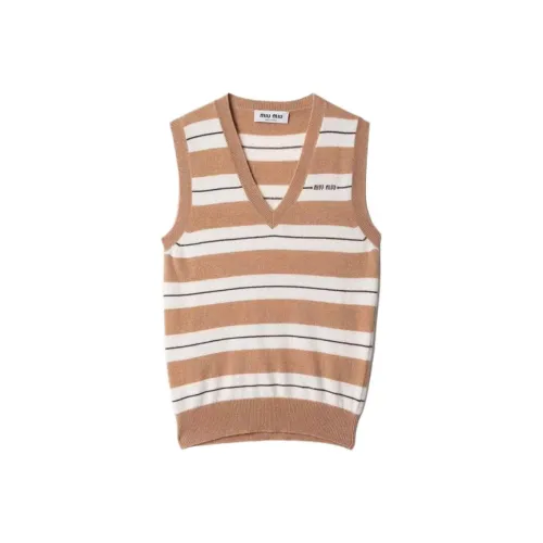 MIU MIU Верблюжий Коричневый Женские Майки