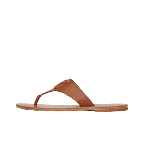 CELINE Шлепанцы Женские Рыжевато-коричневый