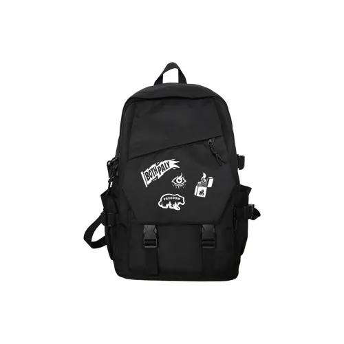 BOTH PLAY Нейлон Рюкзак Стандартный Унисекс Черный Белый