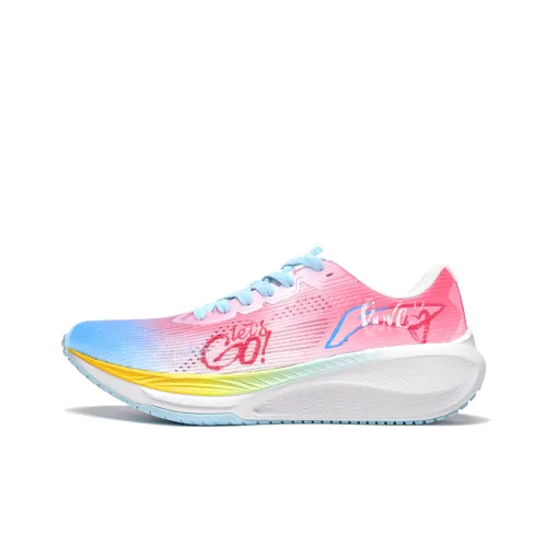 Подкладка Wuyue Rebound Низкий Топ Повседневный Бег на длинные дистанции Спринт Беговые кроссовки Унисекс Синий Розовый