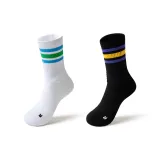 2 пачки (Белый с синевато-зеленым узором + Черный с желто-фиолетовым узором)