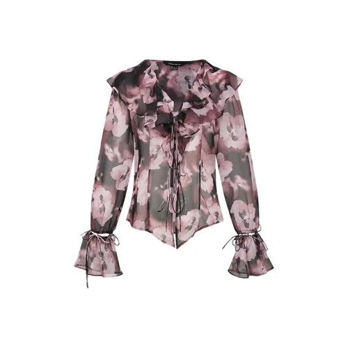 URBAN REVIVO Темно-красный Фотиния Серый Женские Рубашки