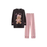 Чёрный, серый, звёзды, медведь (половина плюшевый)