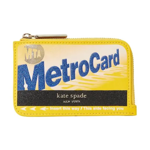 Kate Spade Кожа Кошелек для монет держатель для карт женский желтый