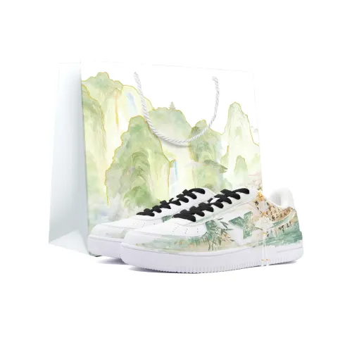 XTEP Air Force One Износостойкий и Легкий Низкий Топ Кроссовки для скейтбординга Мужские Зеленые Белые