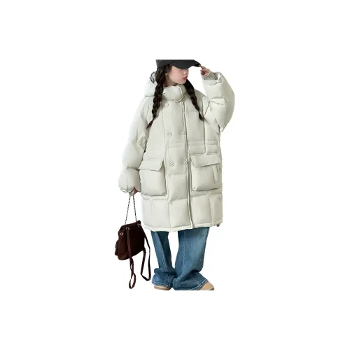 MUTONGSHAONIAN Бежевый Школьный возраст Пуховики