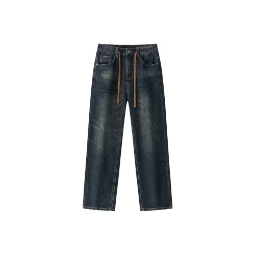 HALEBOSS Темно-синий Унисекс Джинсы