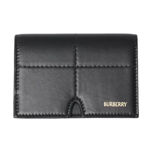 Burberry Телячья кожа Держатель для карт Женские Черный