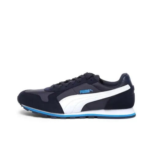 PUMA St Runner Амортизирующие противоскользящие устойчивые к истиранию дышащие низкий топ беговые кроссовки Мужские Синие