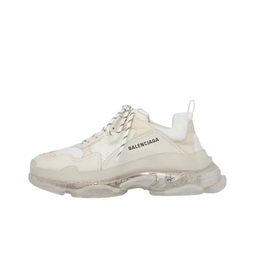 Balenciaga Triple S Low Топ Толстоподошвенные кроссовки Женские Белые