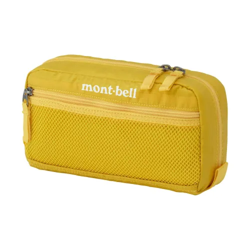 MONTBELL Нейлоновая туалетная сумка маленького размера унисекс горчично-желтый