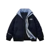 Темно-синий [Воротник-стойка, городской, минималистичный]