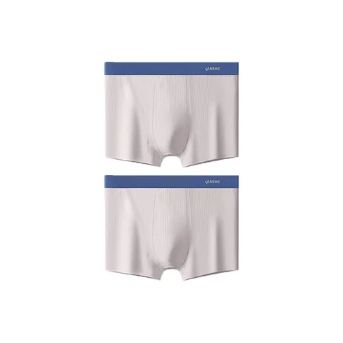 Lanza [2 упаковки] Светло-серый + Светло-серый Мужские боксер-шорты