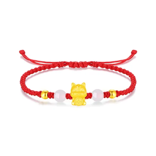 Fortune Gold Чистое золото Браслет Шнурок Унисекс