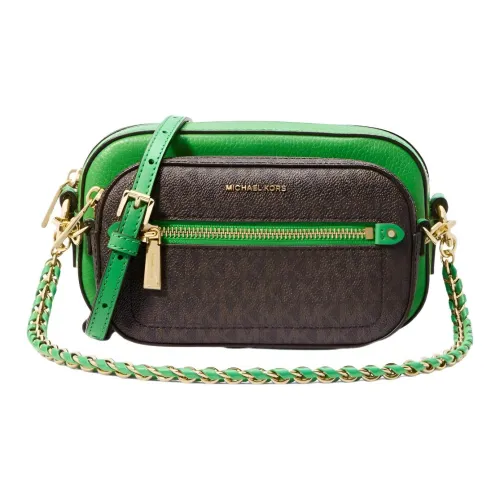 MICHAEL KORS Jet Set Холст Four in One Сумка Сумка через плечо Сумка через плечо Женская Зеленая Коричневая