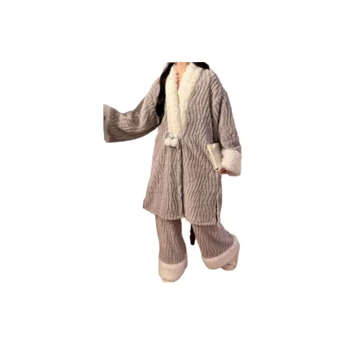 STYUW Серый комплект женских банных халатов