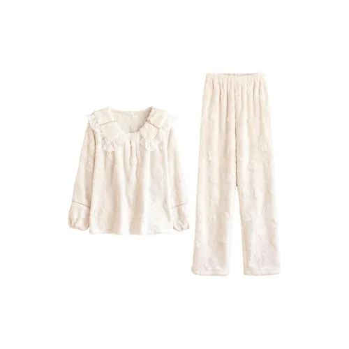 Daiyindie Осенние и зимние пижамы для женщин утолщенные и с флисовой подкладкой термическая домашняя одежда