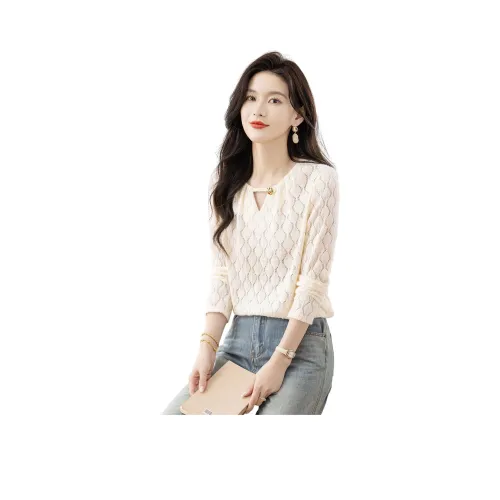 SIBAISHE Абрикос Женские Рубашки