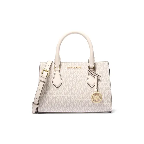 MICHAEL KORS Монограмма Искусственная кожа Тоут Сумка Сумка для покупок Сумка Маленькая Женская Ванильный белый и Молочный белый