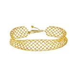 Вязаные мечты в клетку Браслет (Золотой кружевной стиль)