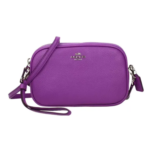 COACH Sadie GRAIN LEATHER Сумка через плечо Маленькая Женская Фиолетовая