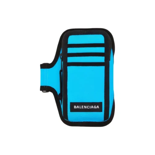 Balenciaga Explorer Переработанный Нейлон Ручная Сумка Чехол для Телефона Мужской Синий