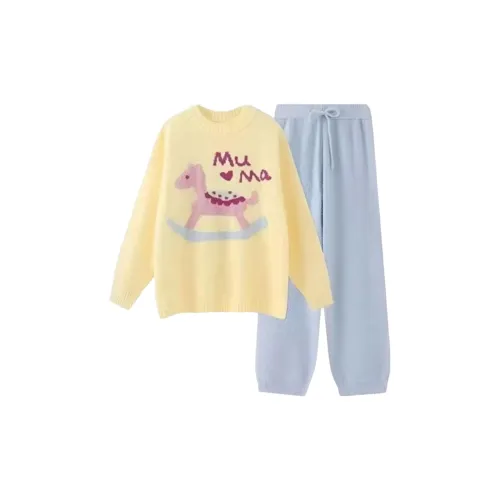 Dippanis Топ и Штаны Женские Пижамные Комплекты