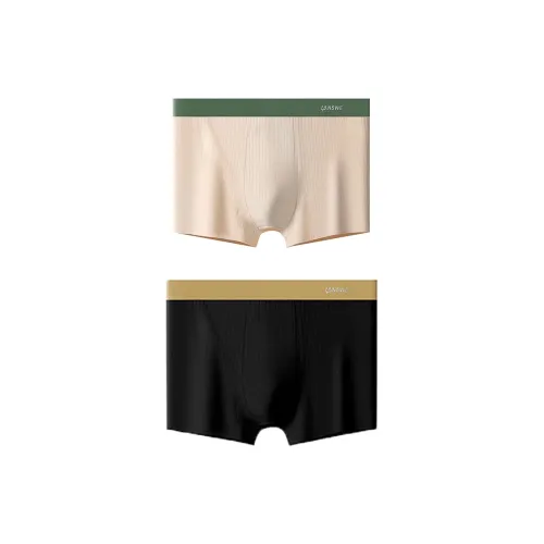 Lanza [2 упаковки] Черный + Абрикос Мужские боксер-шорты