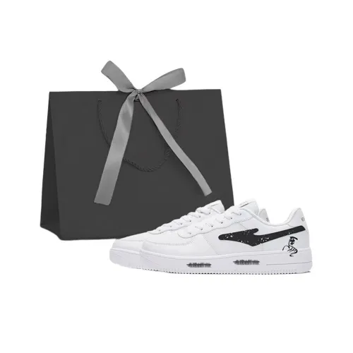 Erke Air Force One Покрытие Устойчивое к истиранию Низкий Топ Скейтборд Кроссовки Унисекс Белый