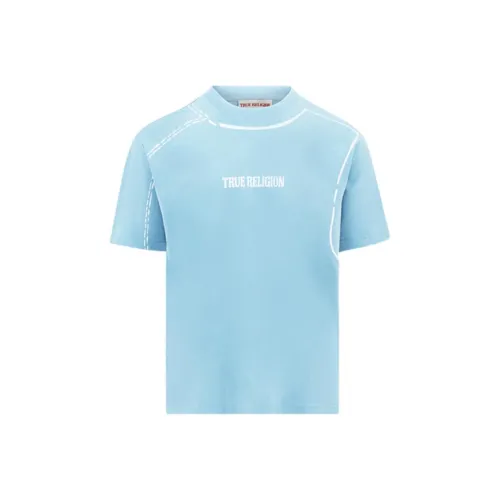 True Religion Синие Унисекс Футболки