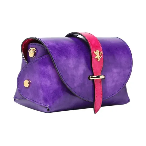 Pratesi Сумка через плечо из кожи маленькая женская фиолетовая