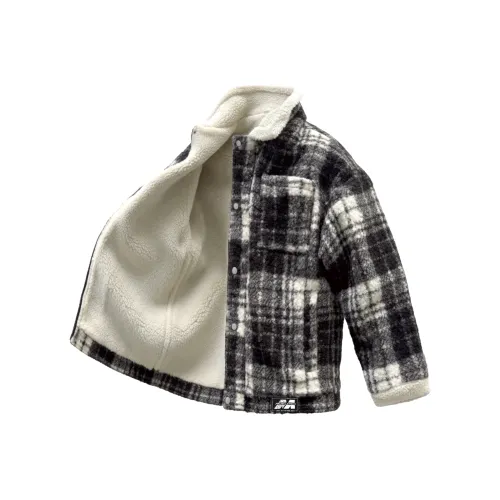 MUSCLETECH Черный Белый Клетка Унисекс Бархатные Куртки