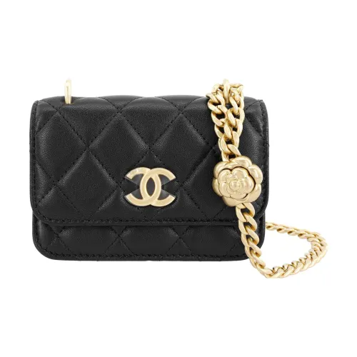 CHANEL Lambskin Сумка через плечо Женская Черная