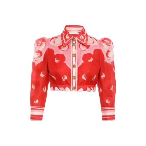 Zimmermann Красный Женский Короткий Топ