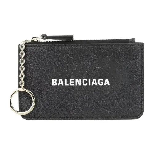 Balenciaga Кожа Кожаный Холдер для Карт Монетница Женская Черная