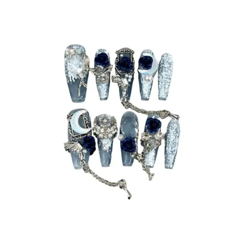 XIBI Камелия Осветляющий Цвет Гипс Роскошь False Nail Трапециевый Синий Jump Цвет