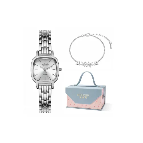 JIFEISHI Кварцевый механизм сплав ремешок женские часы серебристый циферблат